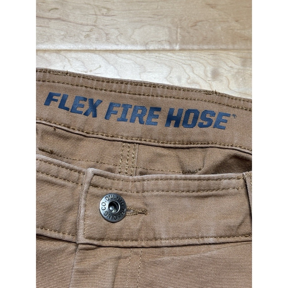 Duluth Trading Flex Fire Hose Carpenter Pants Men 38x28 (Tag 38x30)  Brown